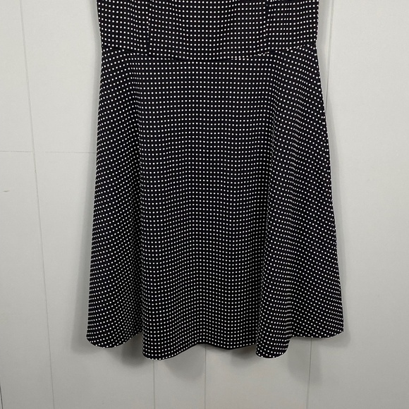 Merona sleeveless black with white polka dot dress NWT size S fit and flare - Picture 2 of 8